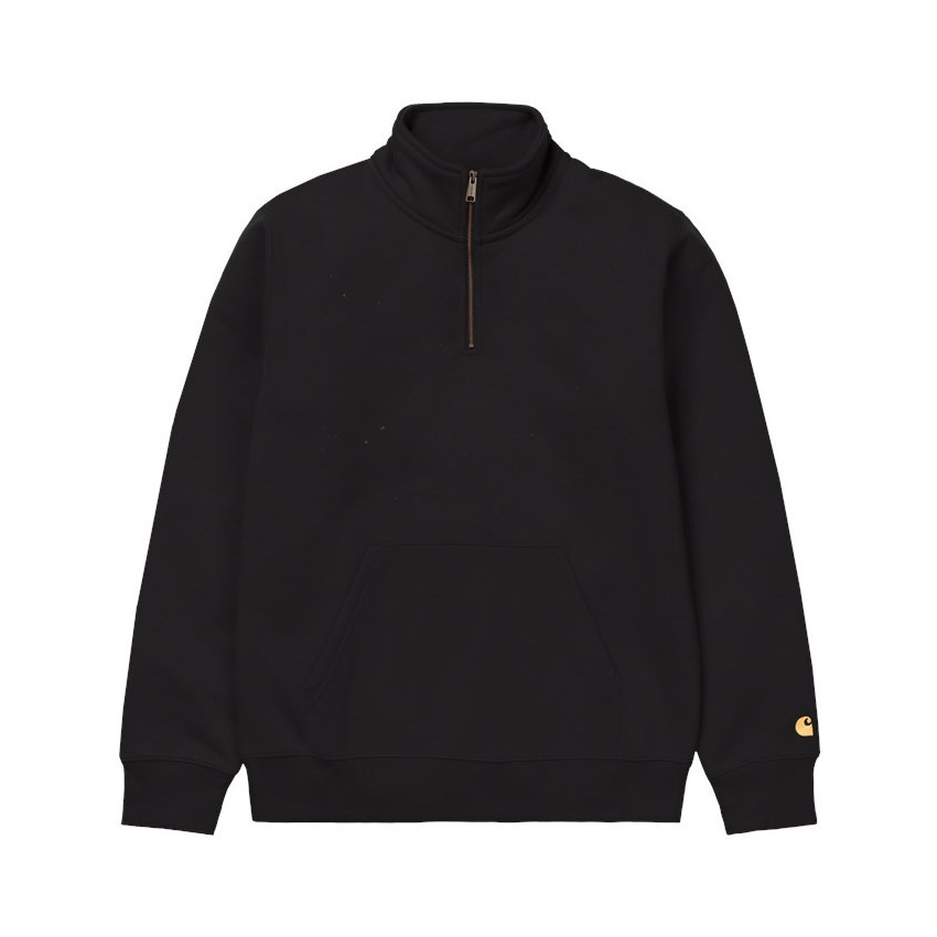 Sweat Demi-Zip Carhartt Homme CHASE Noir ou Gris I027038 | Cloane Vannes