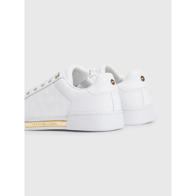 TOMMY HILFIGER - Baskets Femme TH MONOGRAM Blanc