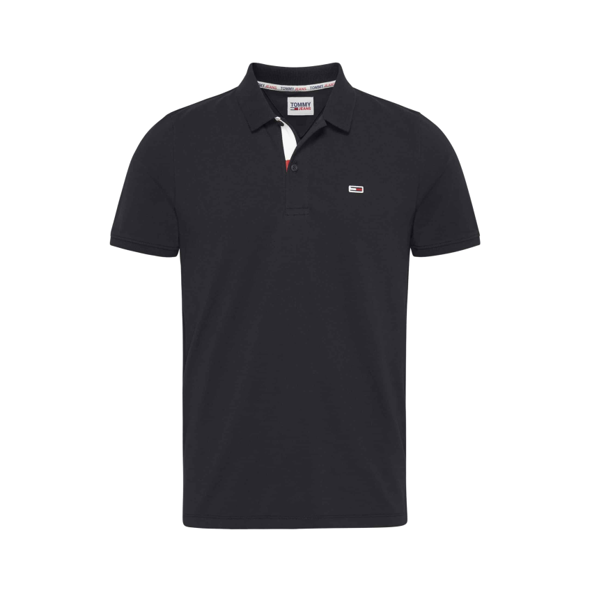 Polo Homme Tommy Hilfiger Jeans PLACKET Noir Cloane Vannes