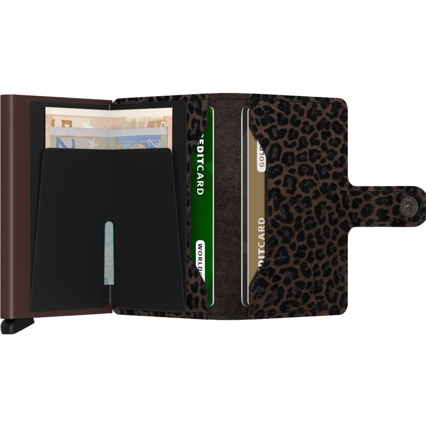 Porte-Cartes Miniwallet Secrid LEO BROWN Leopard Cloane Vannes