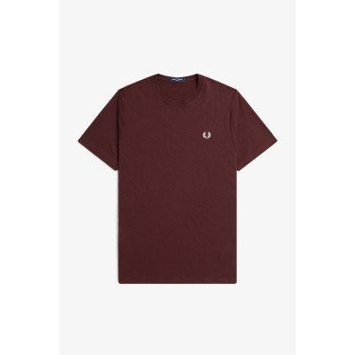 T-Shirt Homme Fred Perry CREW NECK Bordeaux Cloane Vannes M1600