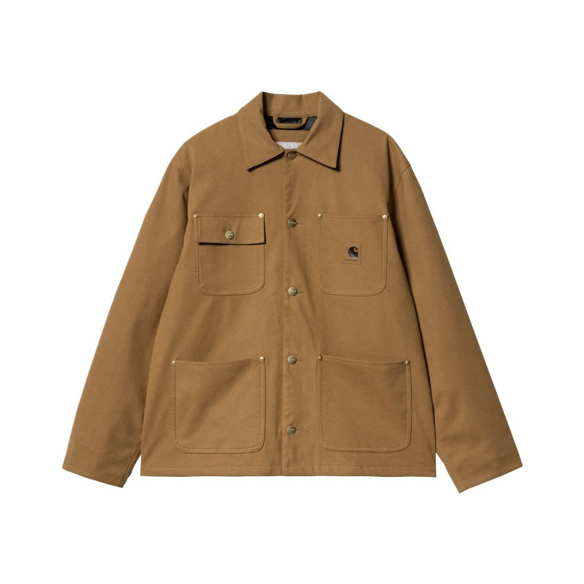 Veste Homme en Suede Carhartt Wip MICHIGAN Camel Cloane Vannes I033717 HZ