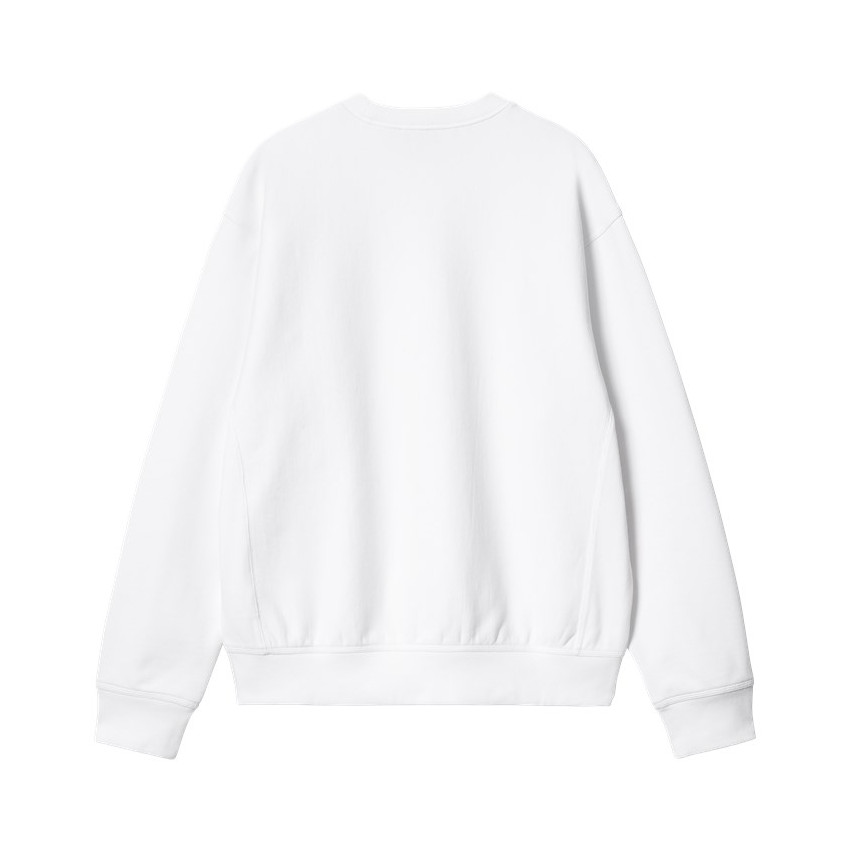 Sweat Homme Carhartt Wip AMERICAN SCRIPT Blanc Cloane Vannes I025475 02