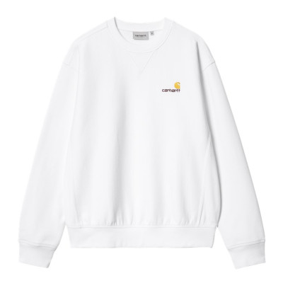 Sweat Homme Carhartt Wip AMERICAN SCRIPT Blanc Cloane Vannes I025475 02