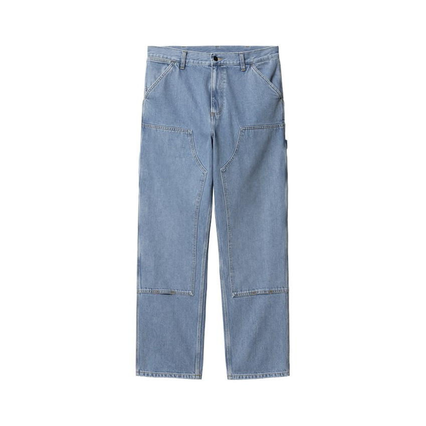 Jean Homme Carhartt Wip DOUBLE KNEE Denim Light Cloane Vannes I032699 01 12