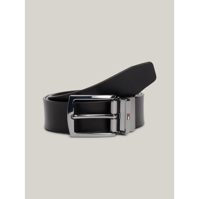 Ceinture en Cuir Réversible Tommy Hilfiger Homme DENTON Noir/Marron Cloane Vannes AM0AM12549 OHD