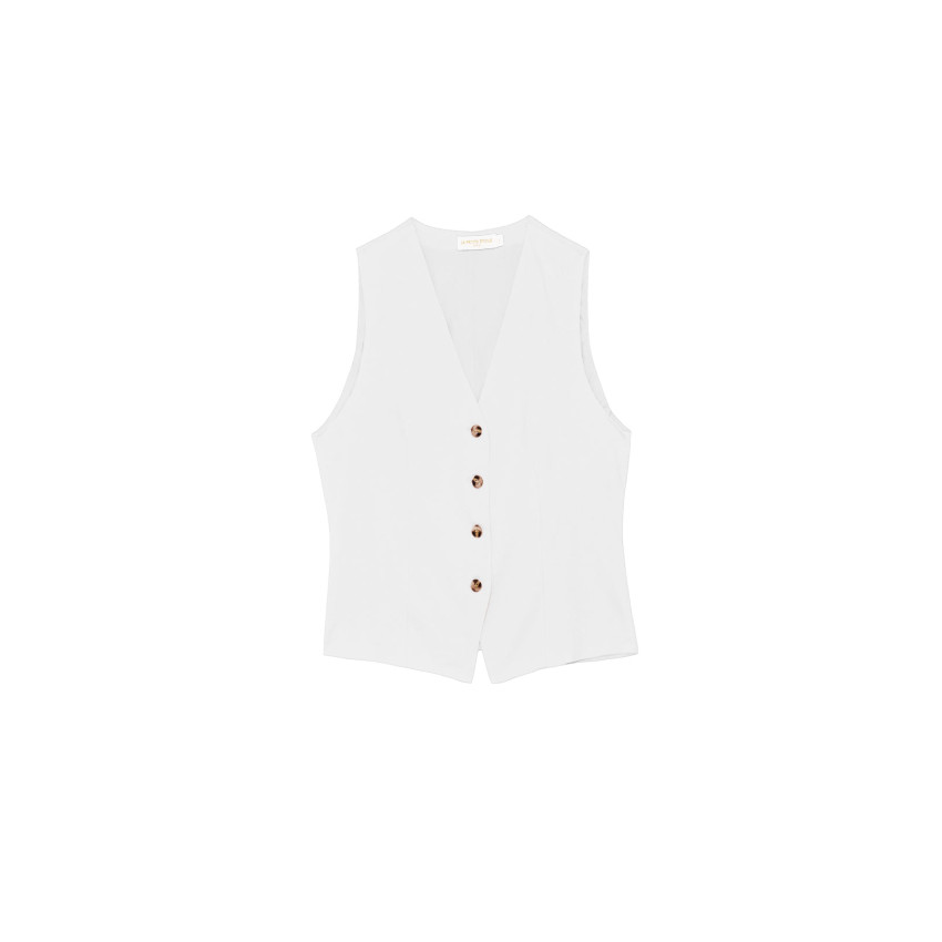 Gilet Sans Manches La Petite Etoile Femme VOLIE Ecru Cloane Vannes