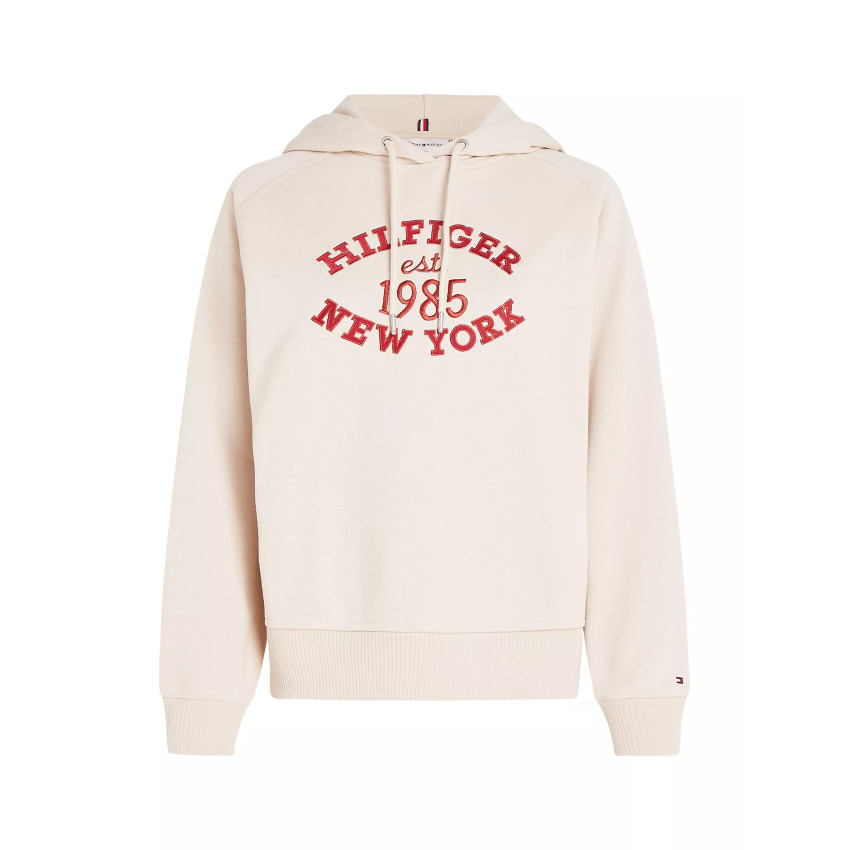 Sweat à Capuche TOMMY HILFIGER Femme REG VARSITY Beige Cloane Vannes WW0WW42098 ACI