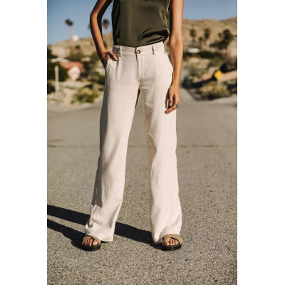 Pantalon Femme AGATHA PLAIN Noir ou Taupe