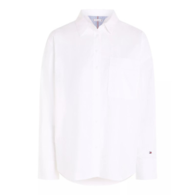 Chemise Femme Tommy Hilfiger ESSENTIAL Blanc Cloane Vannes WW0WW41410 YCF