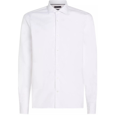 Chemise Homme Tommy Hilfiger FLEX SOLID Blanc Cloane Vannes MW0MW35783 YCF