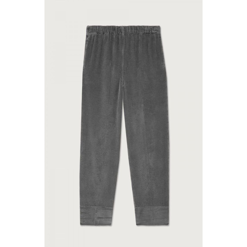 Pantalon en Velours American Vintage Femme PADOW Anthracite Cloane Vannes PADO137H24