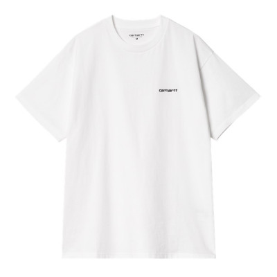 T-Shirt Homme Carhartt Wip SCRIPT EMBROIDERY Blanc Cloane Vannes I030435 00A