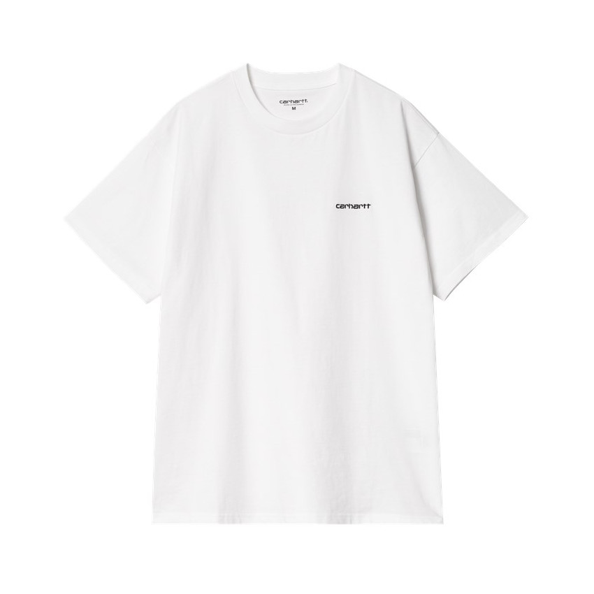 T-Shirt Homme Carhartt Wip SCRIPT EMBROIDERY Blanc Cloane Vannes I030435 00A