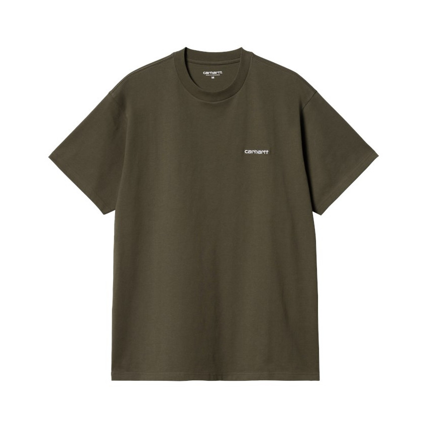 T-Shirt Carhartt Wip Homme SCRIPT EMBROIDERY Kaki Cloane Vannes I030435 00X