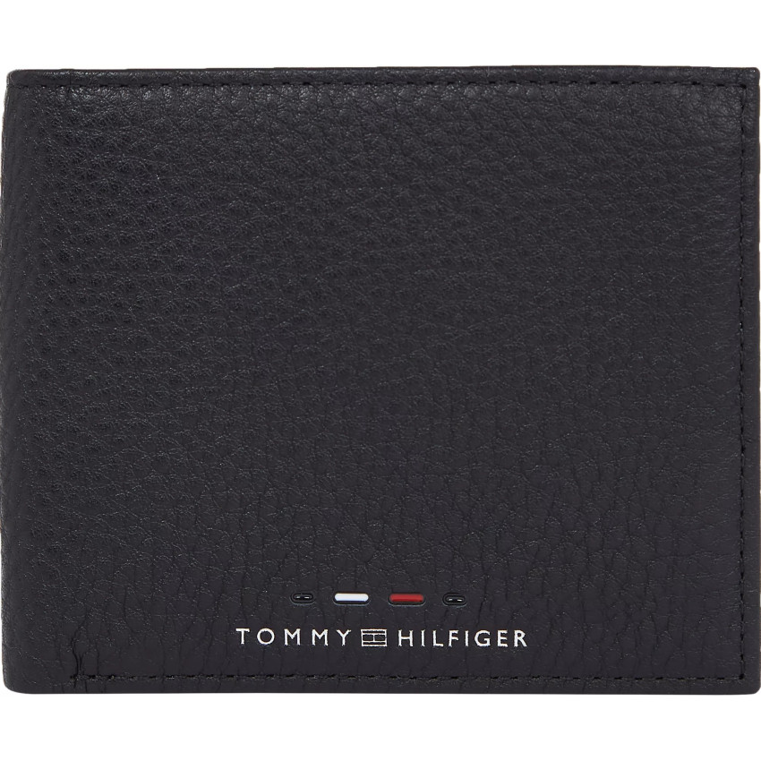 Portfeuille en Cuir Homme TOMMY HILFIGER PREMIUM CC & COIN Noir Cloane Vannes AM0AM12762 BDS