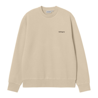 Sweat Homme Carhartt Wip SCRIPT EMBROIDERY Beige Cloane Vannes