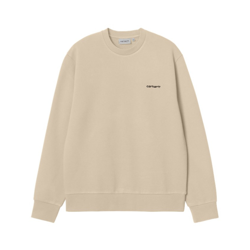 Sweat Homme Carhartt Wip SCRIPT EMBROIDERY Beige Cloane Vannes