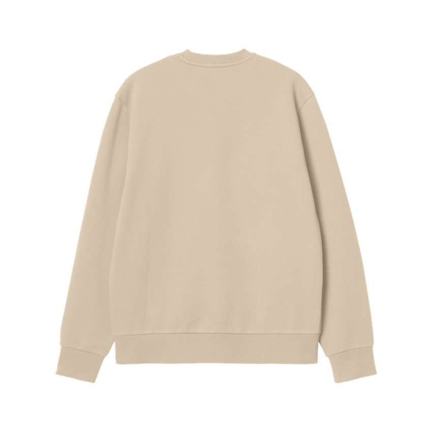 Sweat Homme Carhartt Wip SCRIPT EMBROIDERY Beige Cloane Vannes