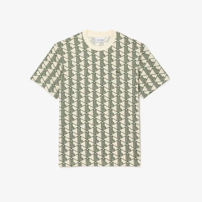 T-Shirt Homme Lacoste MONOGRAMME Ecru Cloane Vannes