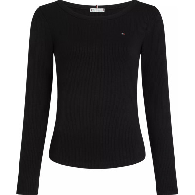 Haut Femme Tommy Hilfiger SLIM Noir Cloane Vannes WW0WW38869