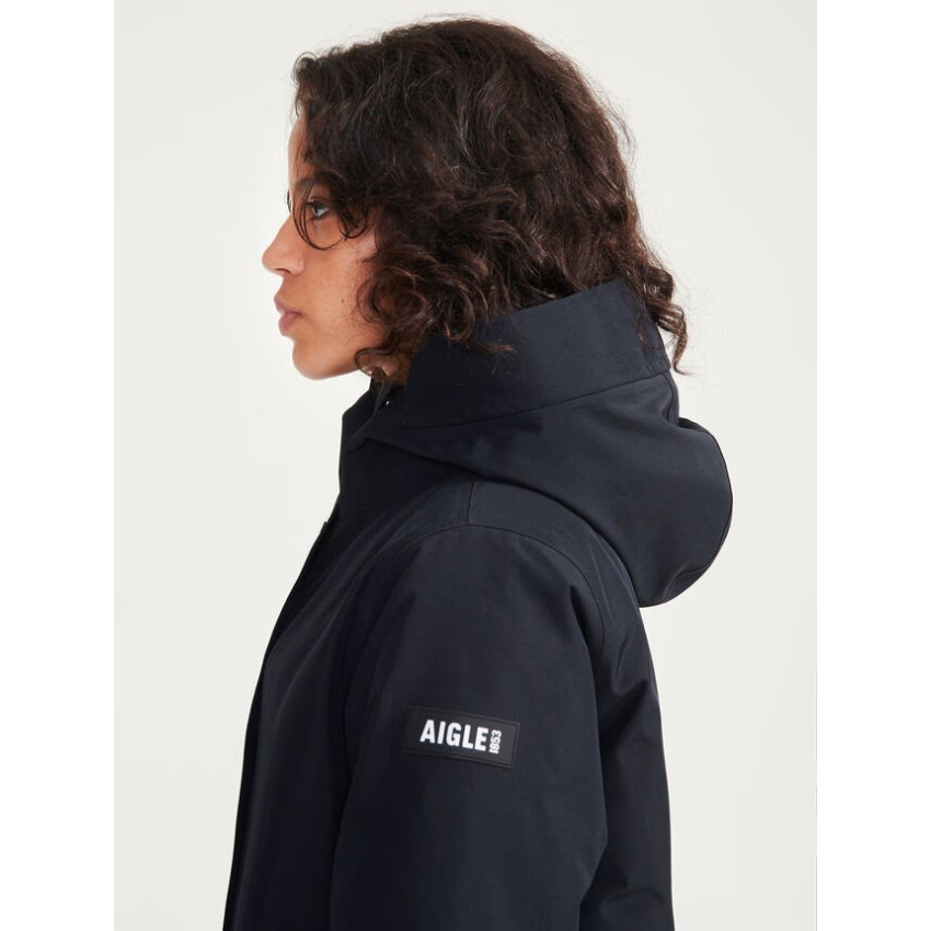 Parka AIGLE Femme GORE-TEX Noir Cloane Vannes AIW22WOUT003