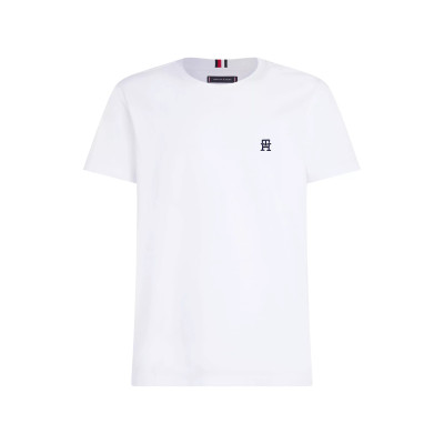 T shirt blanc tommy hilfiger homme on sale