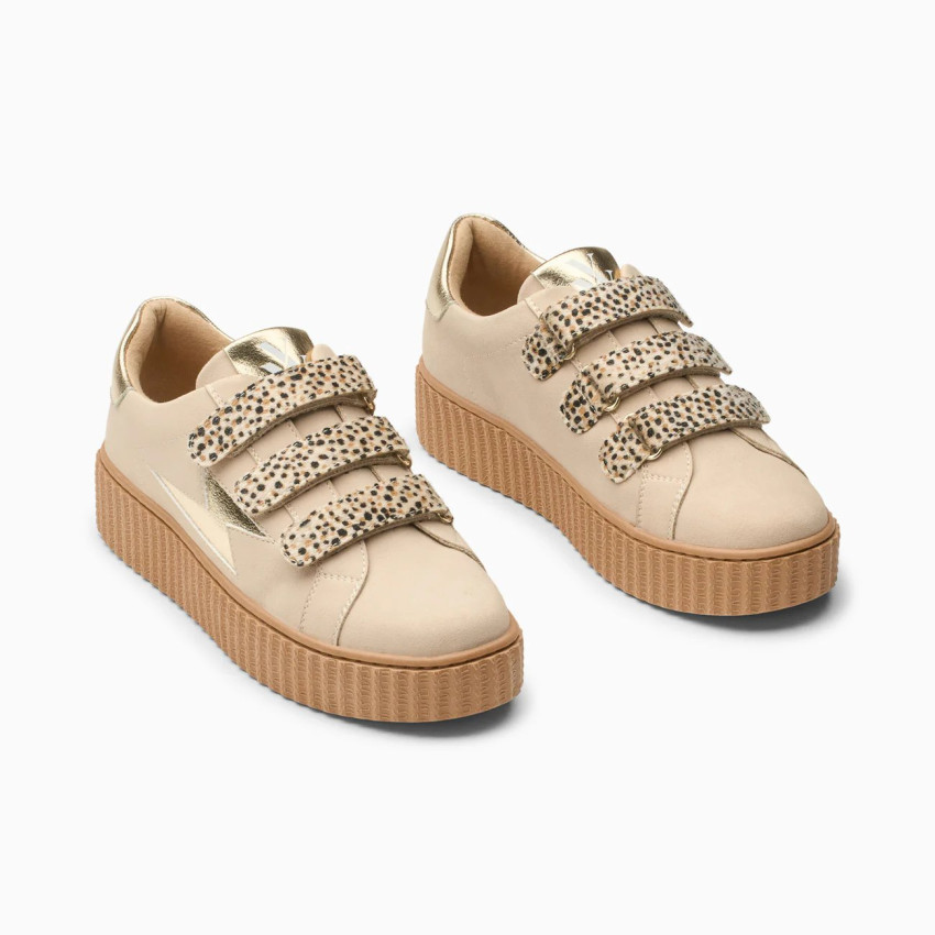 Baskets Vanessa Wu Femme ABY Beige Cloane Vannes BK2714