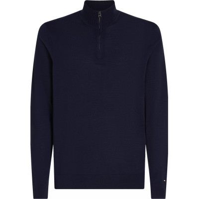 Sweat Demi Zip Homme Tommy Hilfiger FINE GAUGE Bleu Marine Cloane Vannes