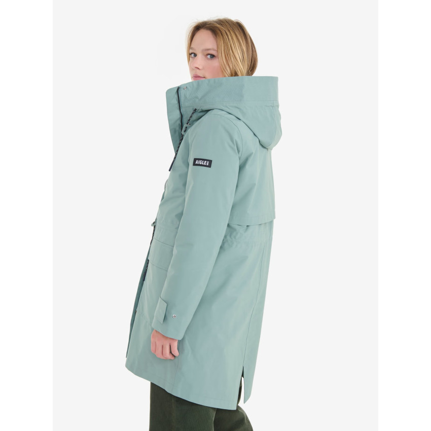 Parka Femme Aigle Fishtail GORE-TEX Celadon Cloane Vannes AIW24WOUT008