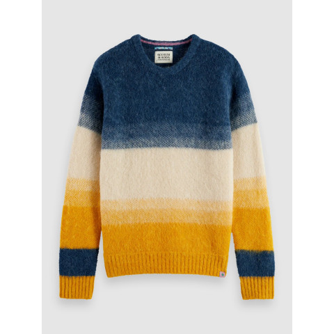 Pull Homme Scotch & Soda ESSENTIAL Jaune et Bleu Cloane Vannes