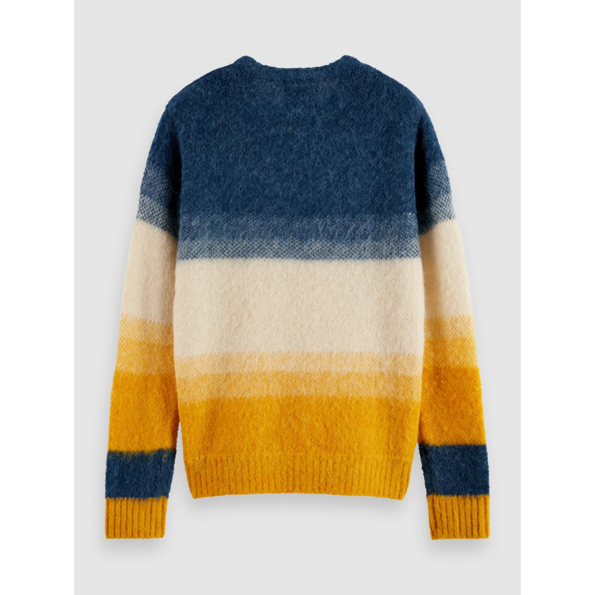 Pull Homme Scotch & Soda ESSENTIAL Jaune et Bleu Cloane Vannes