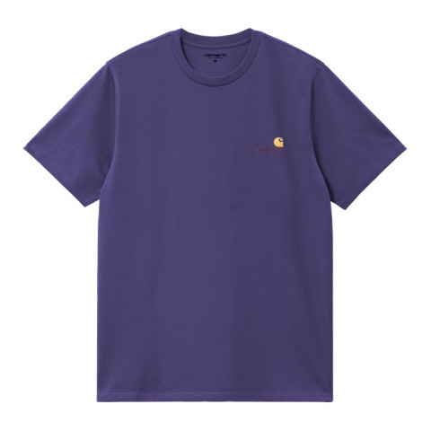 T-Shirt Homme Carhartt Wip AMERICAN SCRIPT Violet Cloane Vannes I029956