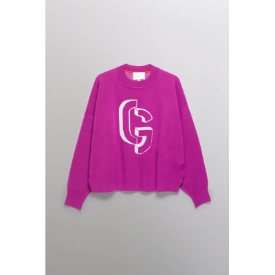 Pull en Maille Gertrude Femme NATALIA Fuchsia Cloane Vannes