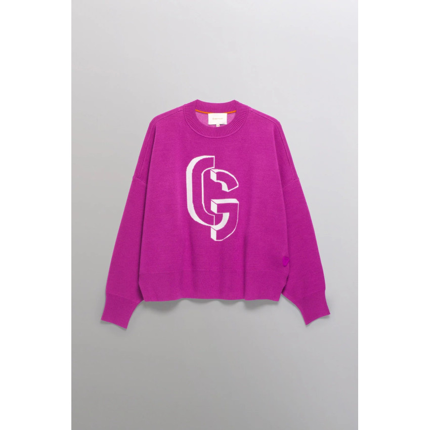 Pull en Maille Gertrude Femme NATALIA Fuchsia Cloane Vannes