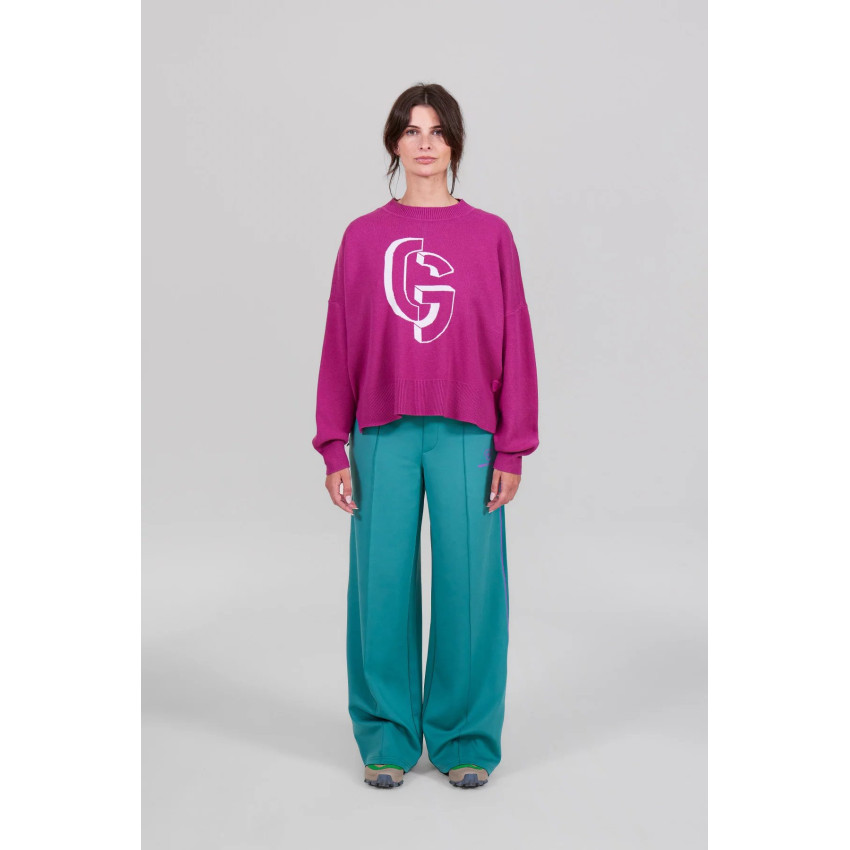 Pull en Maille Gertrude Femme NATALIA Fuchsia Cloane Vannes