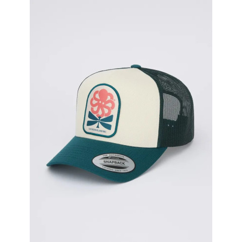 Casquette Homme Jonsen Island TRUCKER FLOWER LOVE Vert Cloane Vannes