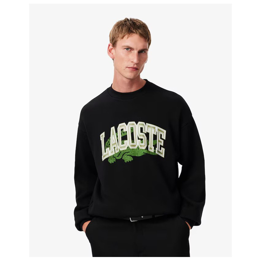 Sweat Lacoste Homme en MOLLETON Noir Cloane Vannes