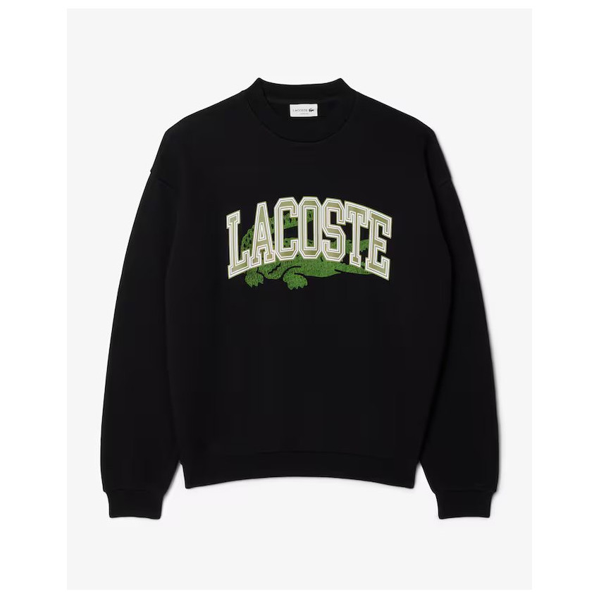 Sweat Lacoste Homme en MOLLETON Noir Cloane Vannes