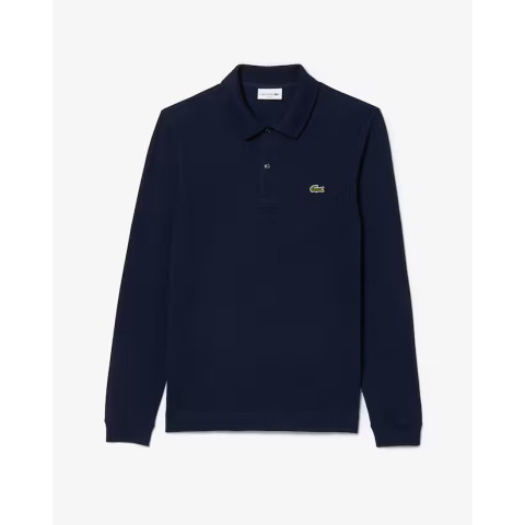 Polo Manches Longues Lacoste Homme L12.12 Bleu Marine Cloane Vannes