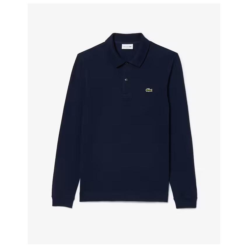 Polo Manches Longues Lacoste Homme L12.12 Bleu Marine Cloane Vannes