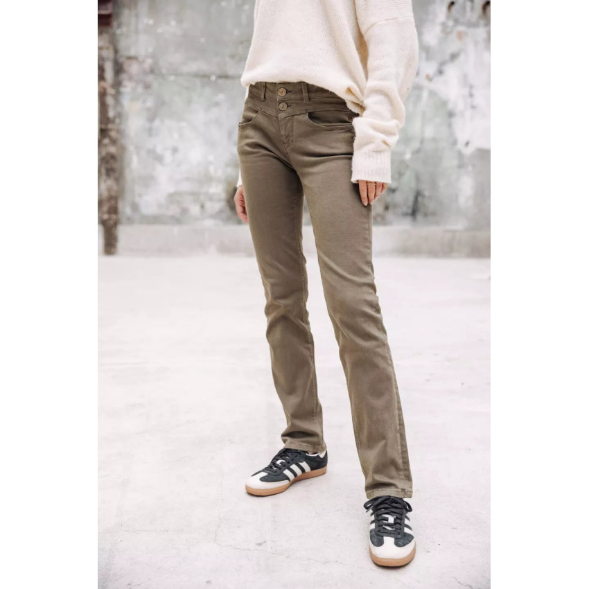 Pantalon Femme Freeman T Porter MADIE NEW MAGIC COL Kaki Cloane Vannes