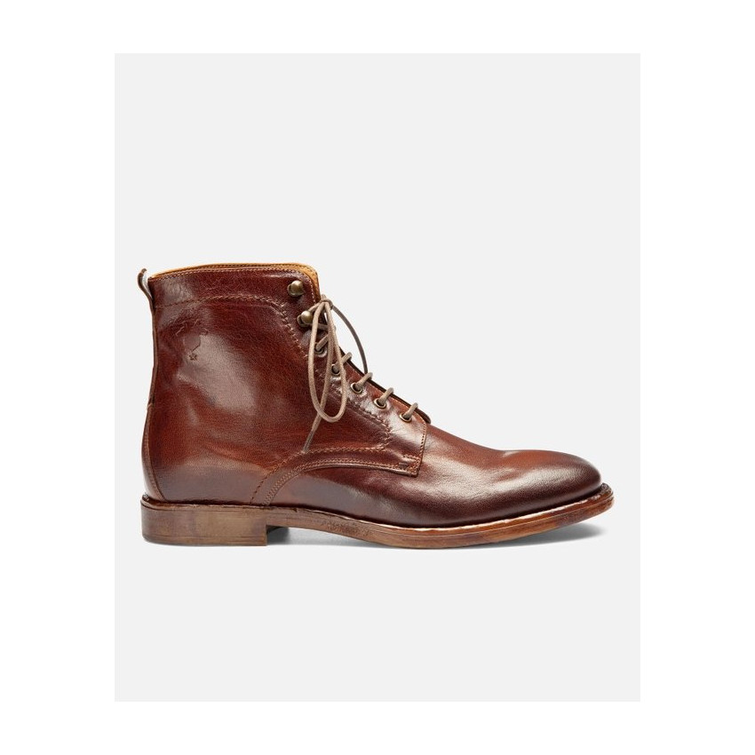 Bottines en Cuir Kost Homme MILITANT 67 Cognac Cloane Vannes