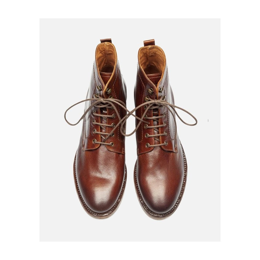 Bottines en Cuir Kost Homme MILITANT 67 Cognac Cloane Vannes