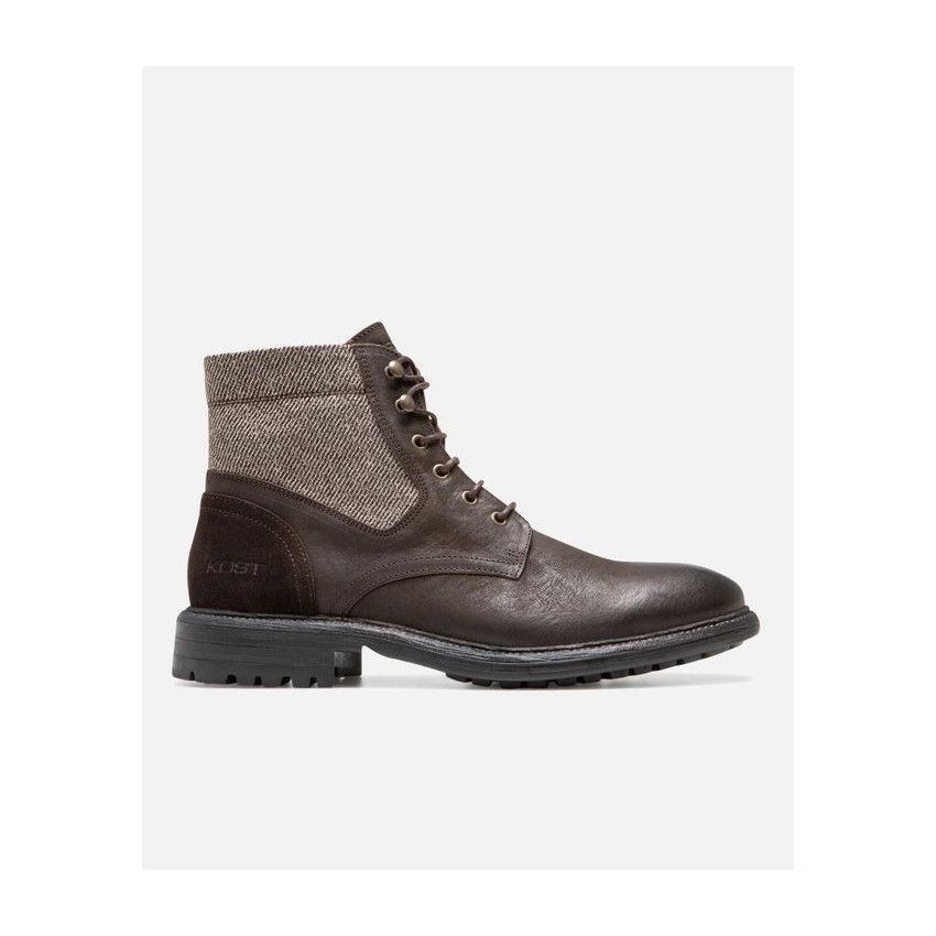 Bottines en Cuir Kost Homme MYSTIK B Chataigne Cloane Vannes