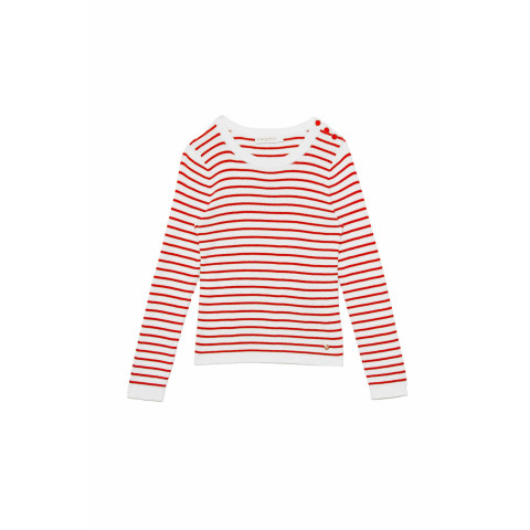 Pull Marinière La Petite Etoile Femme MOLLY Rouge Cloane Vannes M112421C0A