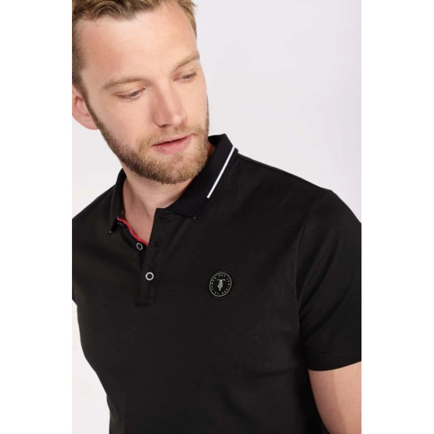 Polo Homme Le Temps des Cerises ARON Noir Cloane Vannes