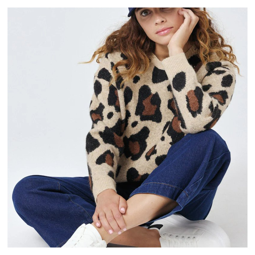 Pull Femme Artlove MILIA Leopard Cloane Vannes