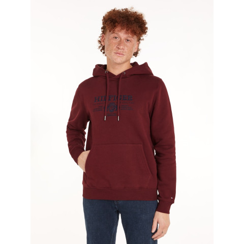 Sweat à Capuche Tommy Hilfiger Homme CREST Rouge Cloane Vannes MW0MW35527 VLP