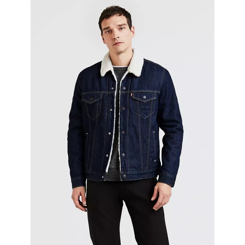 Veste en jeans levi's sherpa trucker référence 16365 0084